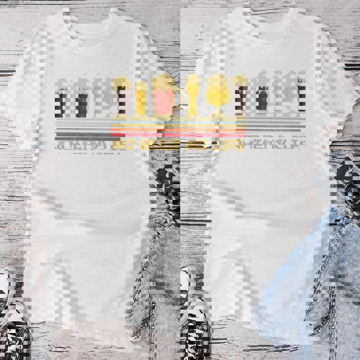 ビール 酒 面白いtシャツ No Beer No Life 飲み おもしろ 飲み会 のんべえ メンズ ネタ 服 長袖tシャツ レディースTシャツ 面白い贈り物