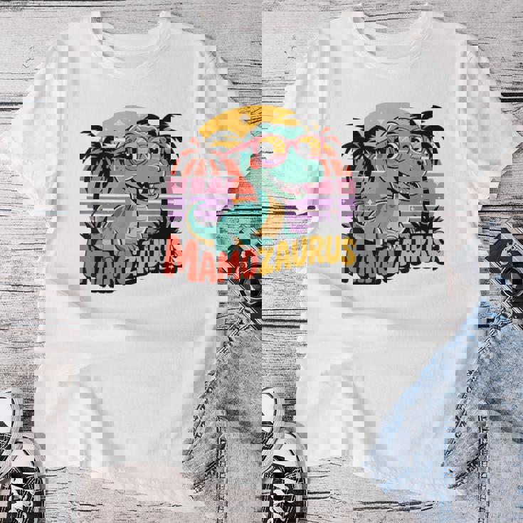 レトロマモザウルス恐竜ギフト ポーランドのお母さん Trexポーランド レディースTシャツ 面白い贈り物