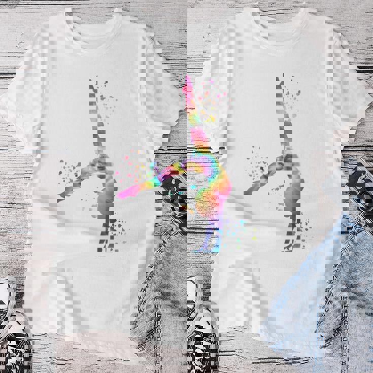 体操 床付き 女の子 キッズ 新体操 レディースTシャツ 面白い贈り物