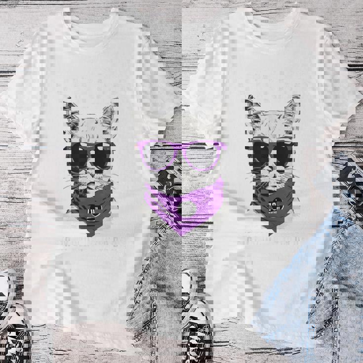 古希祝い ねこ サングラス 父 男性 女性 母 猫好き 古希 お祝い 70歳 おもしろ おもろい かっこいい レディースTシャツ 面白い贈り物