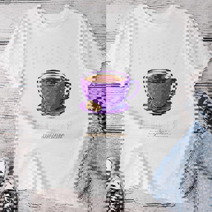 喜寿祝い コーヒー好き 父 男性 女性 喜寿 お祝い コーヒー コーヒー人生 77歳 おしゃれ レディースTシャツ 面白い贈り物