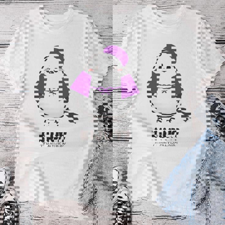 喜寿祝い シマエナガ 鳥 北海道 男性 父 女性 母 ちゃんちゃんこ 喜寿お祝い 77歳 かわいい 長袖tシャツ レディースTシャツ 面白い贈り物