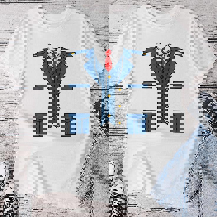 子供の男性、女性、列車の運転士の車掌衣装 レディースTシャツ 面白い贈り物