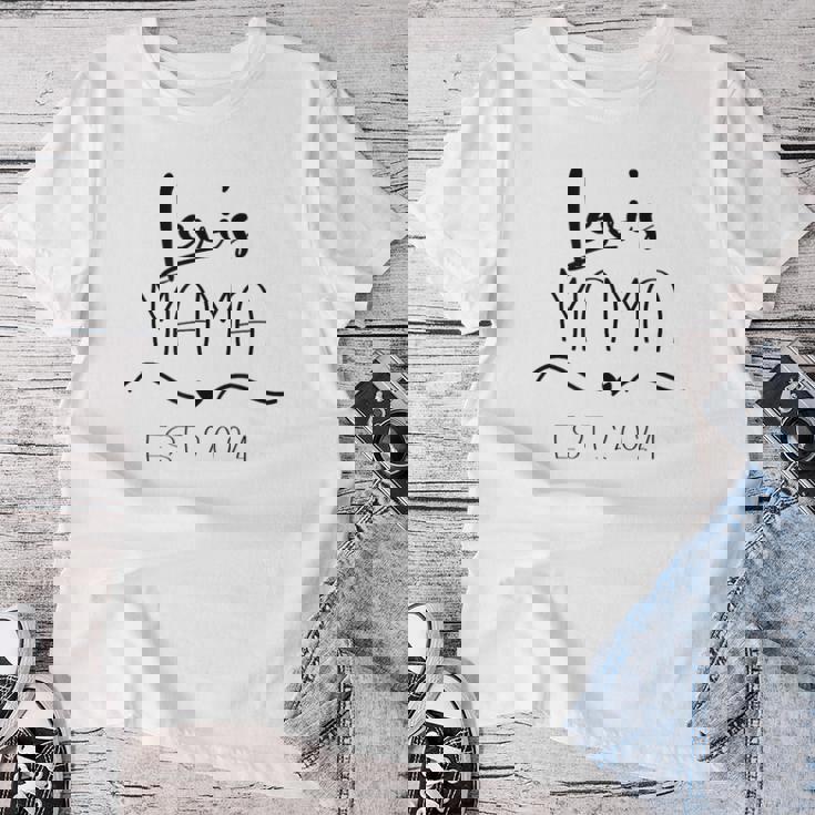 母の日 リーバイス Mama Est 2024 かわいい シンプル ミニマル レディースTシャツ 面白い贈り物