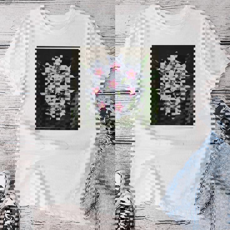 面白いhoya Flowers 多肉植物 ガーデニング 植物 レディースTシャツ 面白い贈り物