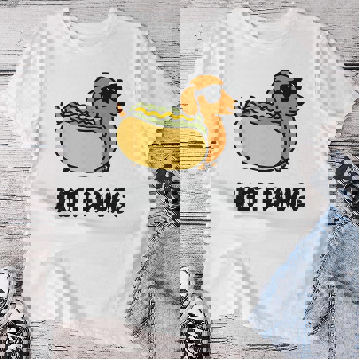 面白い犬 ホットドッグ 食通 駄洒落ギフト 男性 女性 キッズ 男の子 女の子 レディースTシャツ 面白い贈り物