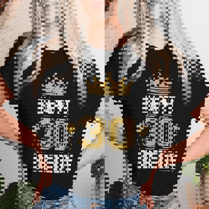 30歳の男性と女性のためのハッピー30歳の誕生日のアイデア レディースTシャツ 彼女への贈り物