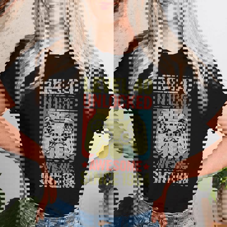 40歳の誕生日 男性 女性 40歳 1984年 装飾 面白い ギフト レディースTシャツ 彼女への贈り物