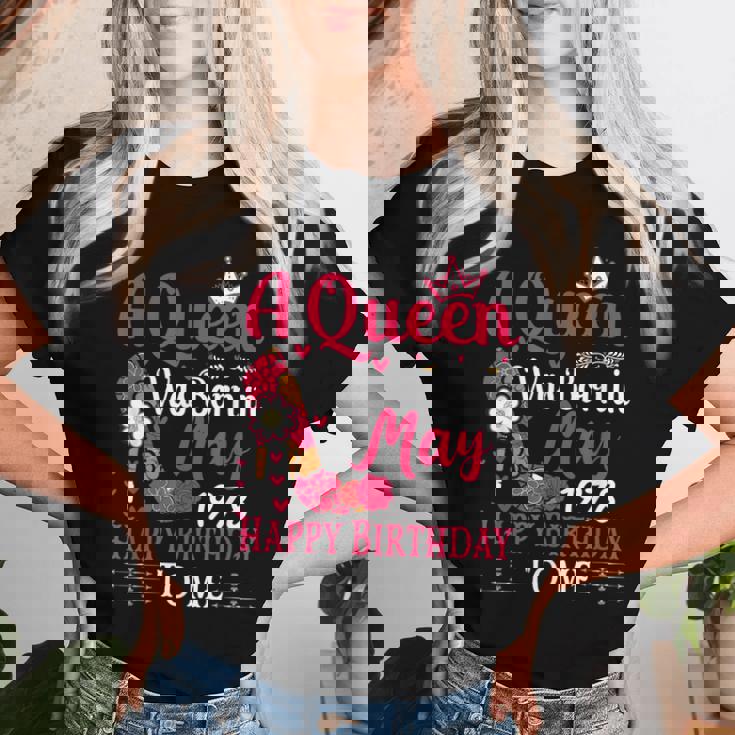 47歳の誕生日 ハイヒール A Queen Was Born In 5月 1978 レディースTシャツ 彼女への贈り物