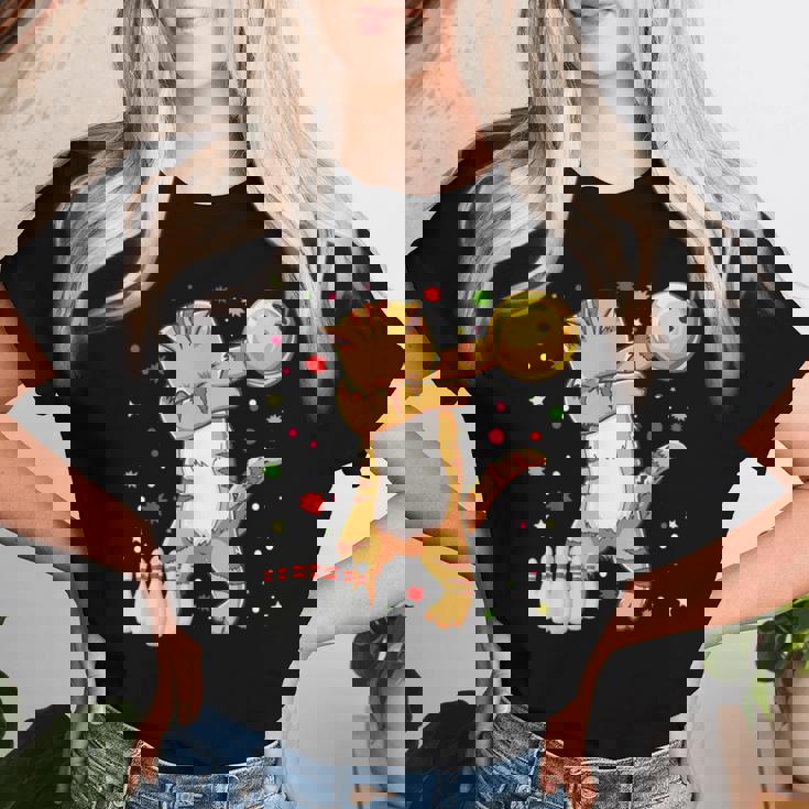 Dabbing Cat ボウリングシャツ 面白いボウリングギフト 猫 お母さん 女の子 レディースTシャツ 彼女への贈り物