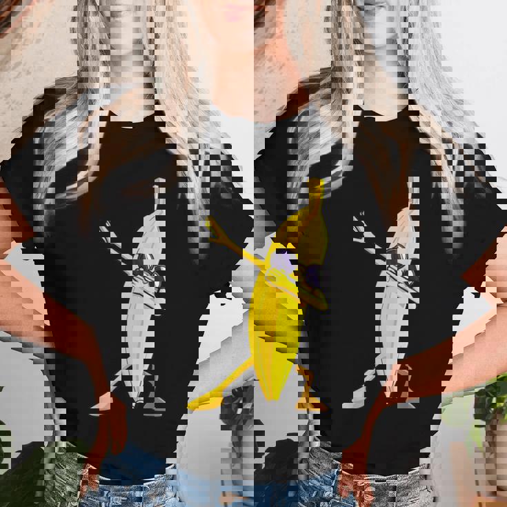 Dabbing バナナ ハワイアン トロピカル フルーツ好き 男性 女性 キッズ レディースTシャツ 彼女への贈り物