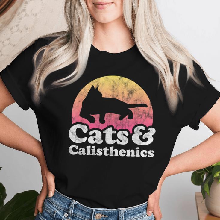 Gatos Y Calistenia Hombre O Gato Y Calistenia Camiseta de mujer Regalos para ella