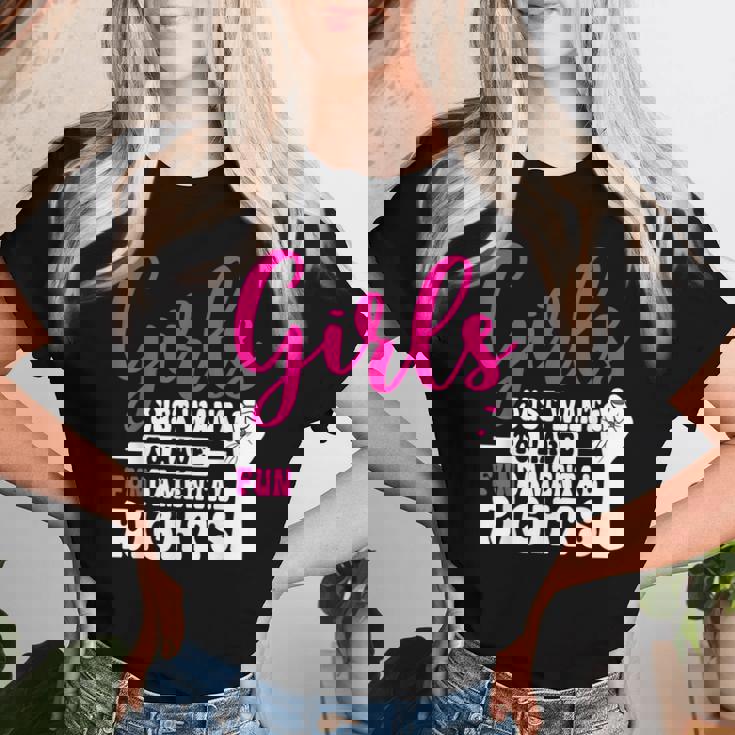 Girls Just Want To Have Fundamental Rights レディースTシャツ 彼女への贈り物