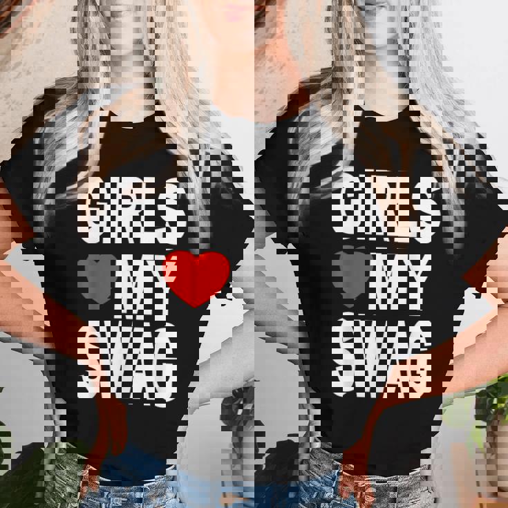 Girls Love Mywag シャツ おもしろい言葉 ガールズ Love Mywag レディースTシャツ 彼女への贈り物