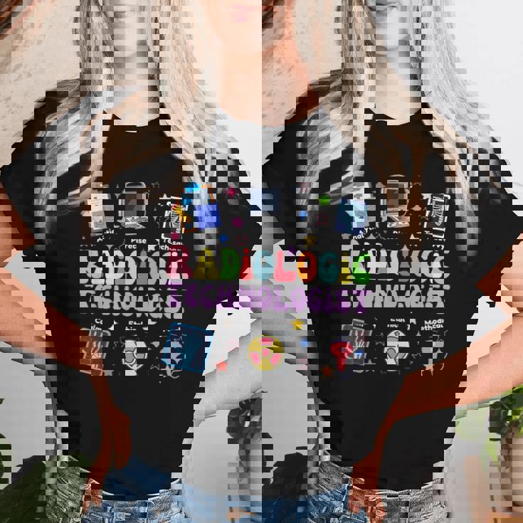 Groovy 放射線技師アート メンズ レディース X線技術 レディースTシャツ 彼女への贈り物