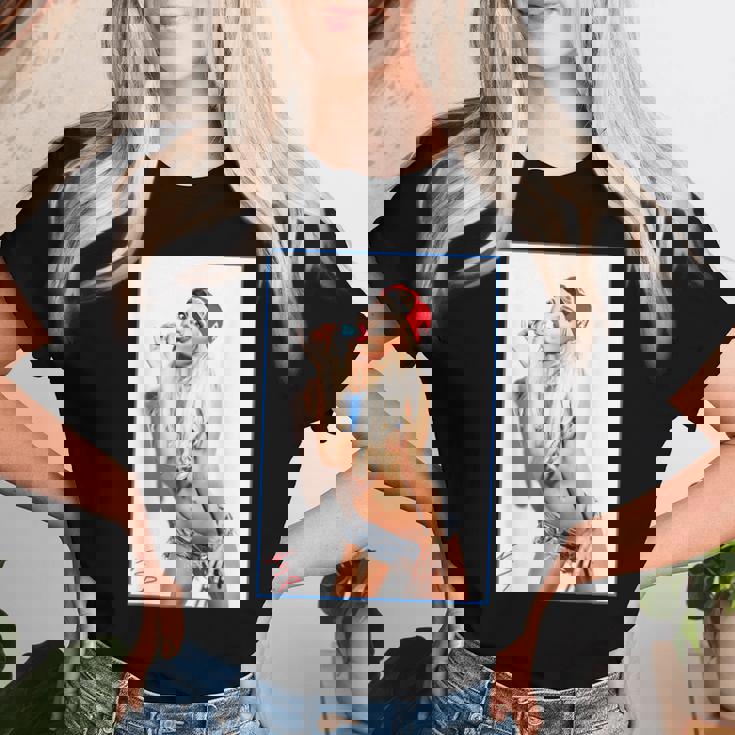 Hot Girl On 男性用 Ice Pop Pinup 2 レディースTシャツ 彼女への贈り物