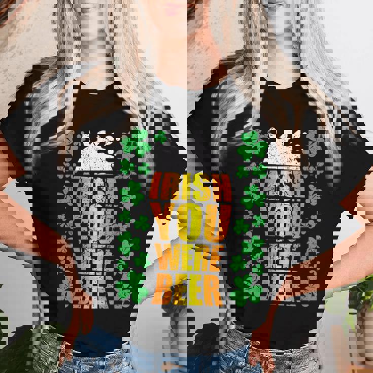 Irish You Were Beer 聖パトリックの日 ビアマグ 面白い レディースTシャツ 彼女への贈り物