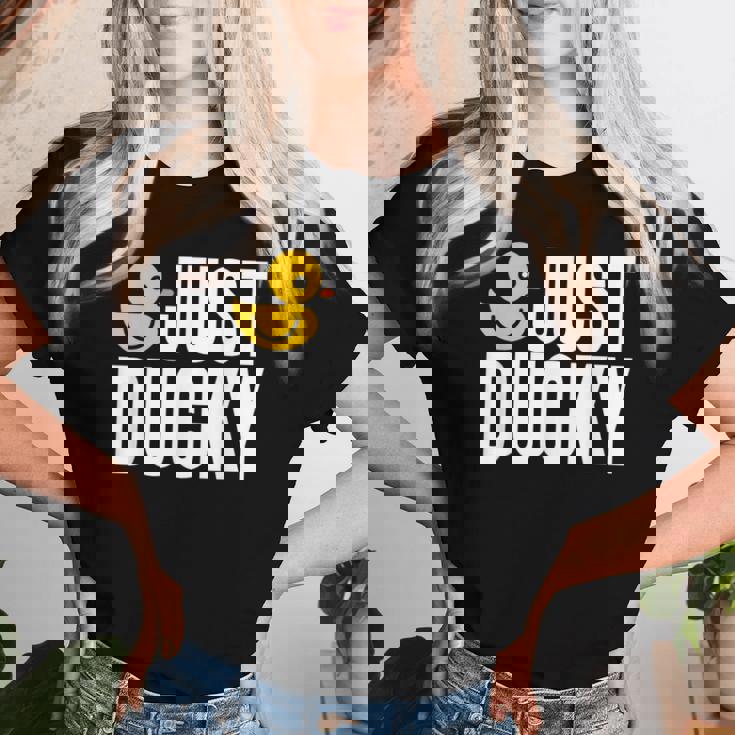 Just Duckyラバーダック レディースTシャツ 彼女への贈り物