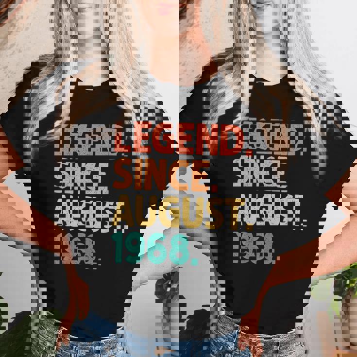 Legendince August 1968 Birthdayintage 1968 レディースTシャツ 彼女への贈り物