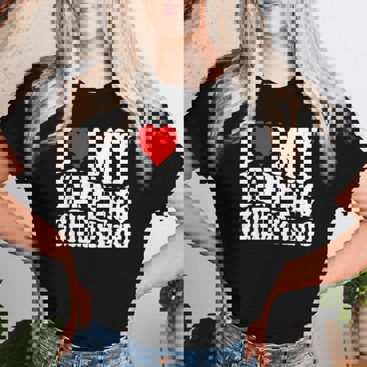 I Love My Yapping Girlfriend レディースTシャツ 彼女への贈り物