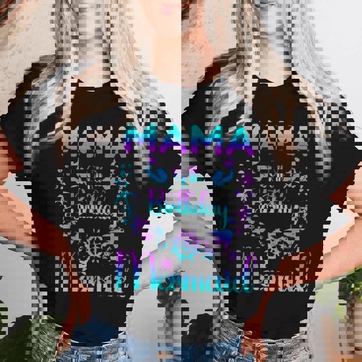 Mama Of The Birthday マーメイドファミリーマッチング レディースTシャツ 彼女への贈り物