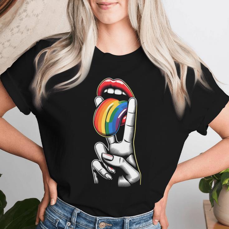 Masc Lesbian Stuff Tongue Rainbow Gay Pride Ally Lgbtq Adult Women T-shirt Gifts for Her Masc Lesbian Stuff Tongue Rainbow Gay Pride Ally Lgbtq Adult Women T-shirt Gifts for Her