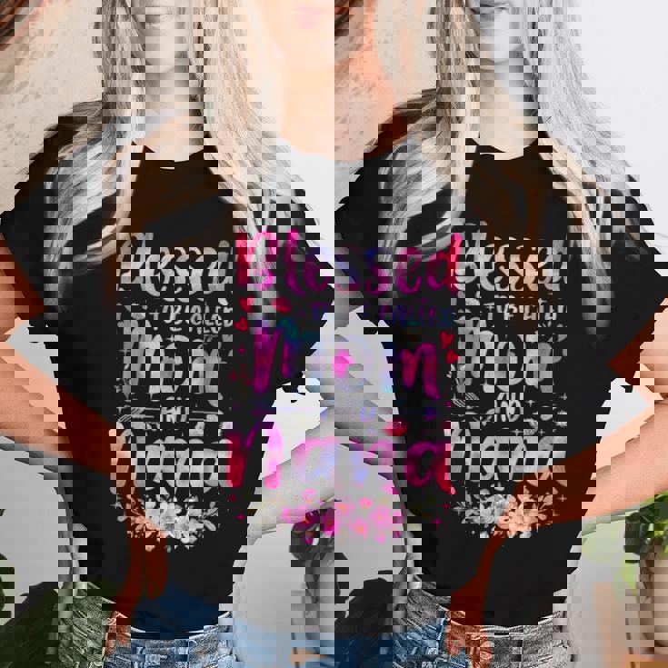 Mother's Day Blessed To Be Called Mom And Nana Flowers Women T-shirt Gifts for Her