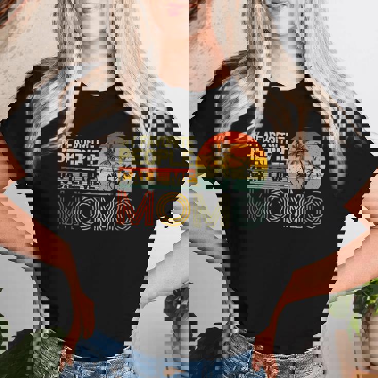 My Favorite People Call Me Momo ヴィンテージ レトロ 面白い モモモ レディースTシャツ 彼女への贈り物