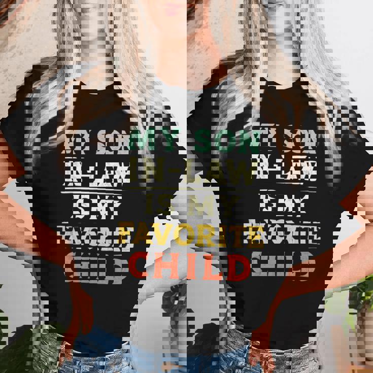 Myon In Law Is My Favorite Child Mothers Fathers Day レディースTシャツ 彼女への贈り物