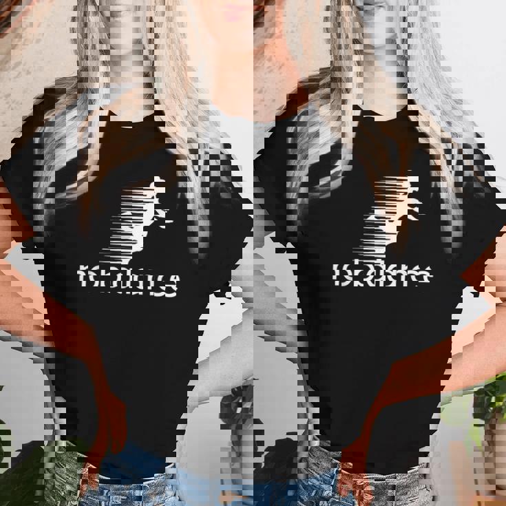 No Balance Girl スポーツとユーモアのための面白いパロディデザイン レディースTシャツ 彼女への贈り物