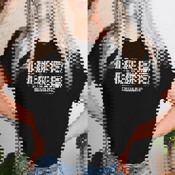 No More Beer シャツ 句読点 Matters メンズ レディース 面白い レディースTシャツ 彼女への贈り物