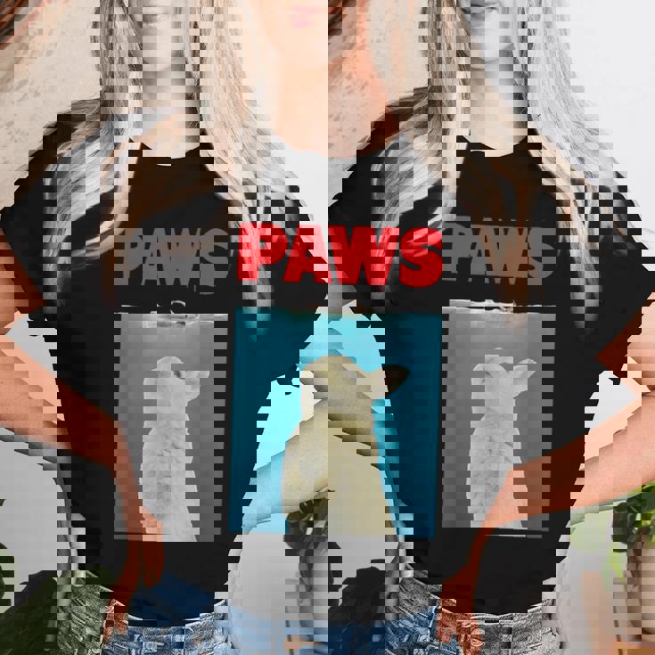 Paws Bunny 面白いパロディ ウサギ好きのギフト レディースTシャツ 彼女への贈り物