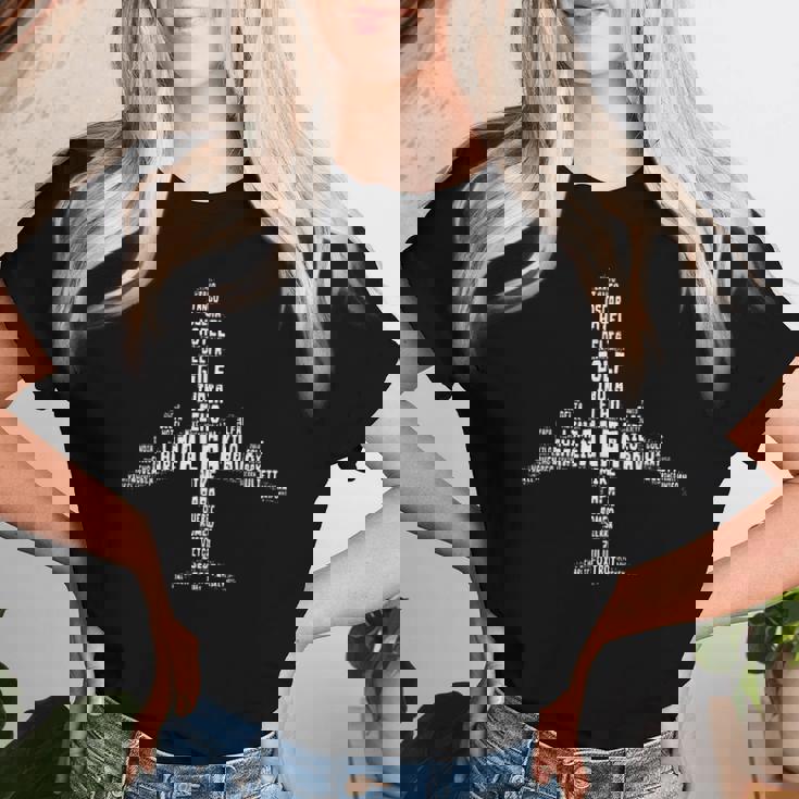 Pilot 飛行機 音声アルファベット 航空 男性 女性 キッズ 男の子 レディースTシャツ 彼女への贈り物