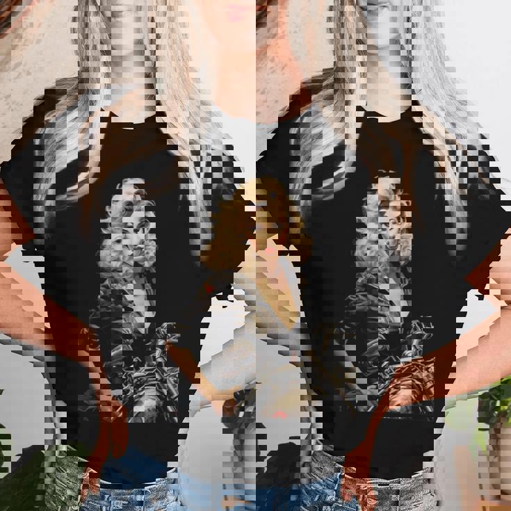 Pinup Girl バイカー オートバイ ライダー ヴィンテージ レディースTシャツ 彼女への贈り物