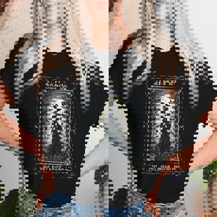 Salem 1692 They Missed One Witch Tarot Card ハロウィンtシャツ レディースTシャツ 彼女への贈り物