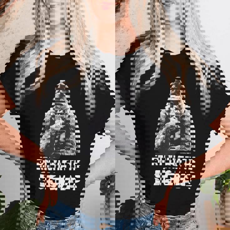 Sarcastic Humor Meme Erm What Theigma Ironic Meme レディースTシャツ 彼女への贈り物