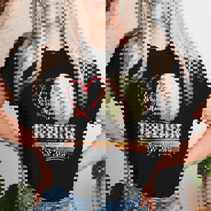 That's My Grandson Out There Baseball Grandma Mother's Day Women T-shirt Gifts for Her That's My Grandson Out There Baseball Grandma Mother's Day Women T-shirt Gifts for Her