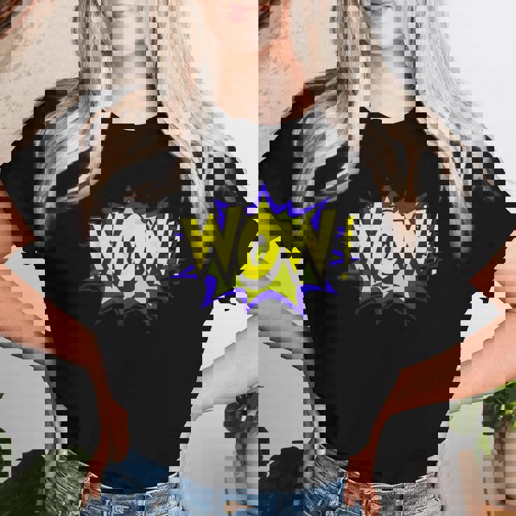 Wow Wow Dad Mom メンズ レディース ボーイズ ガールズ ファニーギフトtシャツ レディースTシャツ 彼女への贈り物