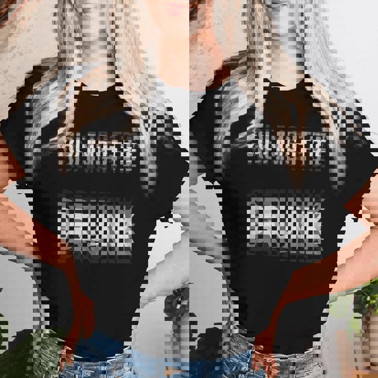 You Might Be Drunk 面白い ヴィンテージ レトロ レディースTシャツ 彼女への贈り物