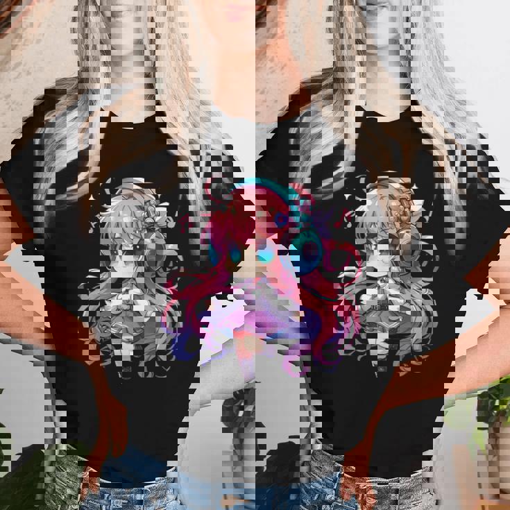 かわいい ちびアニメ 女の子 アニメ グッズ かわいい 日本の漫画ファン レディースTシャツ 彼女への贈り物