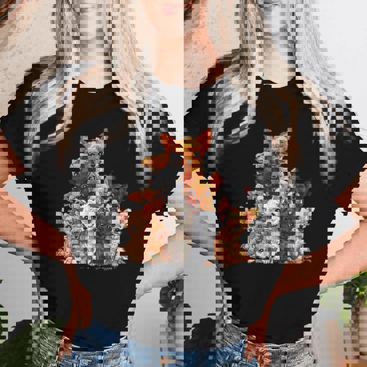 アニメ カワイイ チワワ 女の子 男の子 キッズ レディースTシャツ 彼女への贈り物