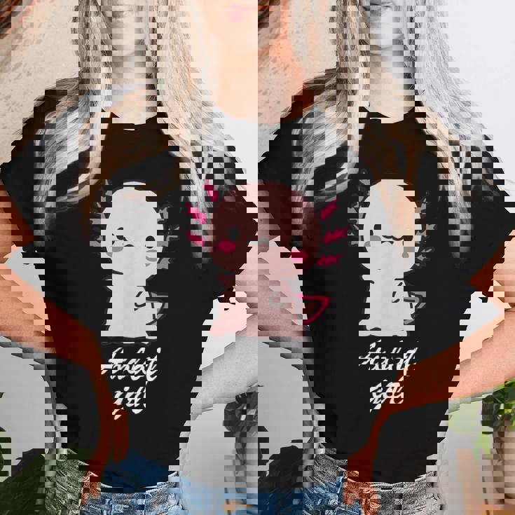 ウーパールーパーの女の子 レディースTシャツ 彼女への贈り物