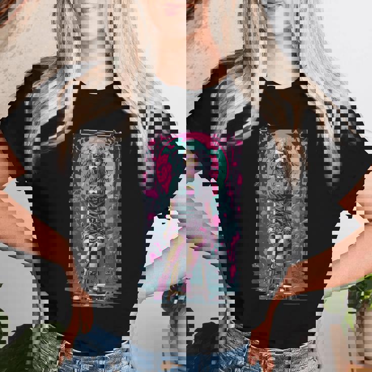 オカルト ゴシック E-Girl ゴスガール 美的 アニメ デザイン レディースTシャツ 彼女への贈り物