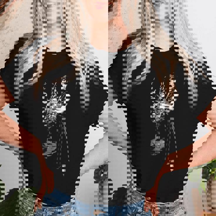 オードリー・ヘプバーンの花 長袖tシャツ レディースTシャツ 彼女への贈り物