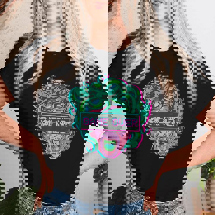 ゲームオーバー・メドゥーサ Alt Indie Aestheticaporwave Egirl Eboy レディースTシャツ 彼女への贈り物