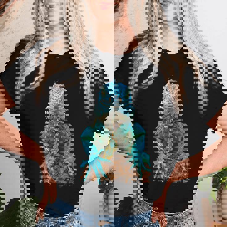 トカゲ イグアナ クール 爬虫類 グラフィック – 男性、女性、男の子、女の子。 レディースTシャツ 彼女への贈り物