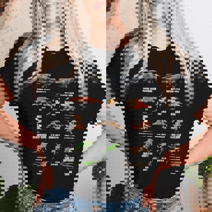 トカゲの種類 教育爬虫類学者 キッズ 男の子 女の子 レディースTシャツ 彼女への贈り物