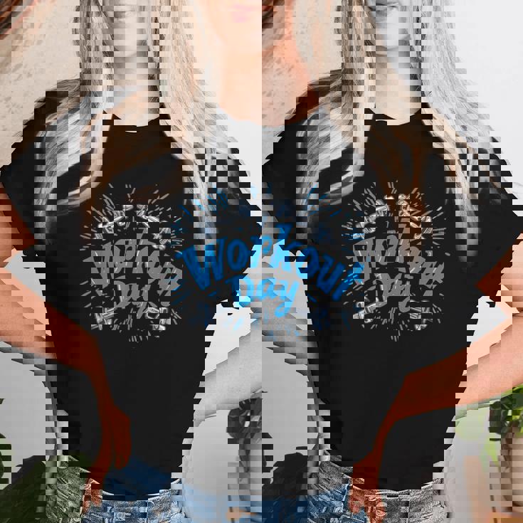 トレーニングエクササイズコスチューム ジム 男の子 女の子 レディースTシャツ 彼女への贈り物