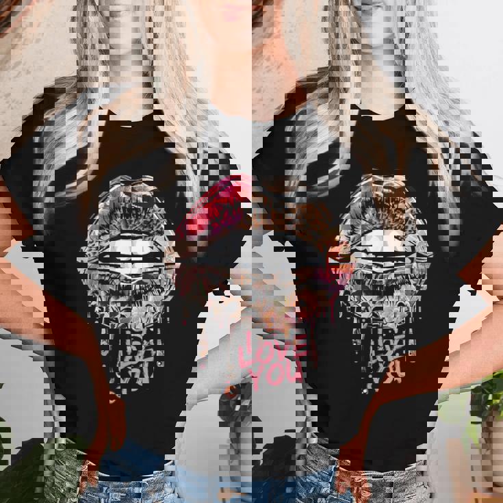 ヒョウ柄 チーター柄 アニマルリップ 花柄 セクシー ヒョウ柄 レディースTシャツ 彼女への贈り物