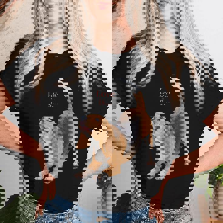 ビーグルシャツ ビーグルtシャツ Love Is Dog Mom Dad 子犬 ペット キュート レディースTシャツ 彼女への贈り物